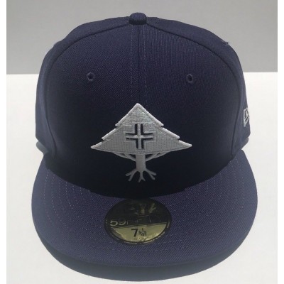 NEW ERA X LRG Lifted Research Group 59fifty Hat Fitted 7 1/4 Cap Trees Navy Blue  eb-21540838